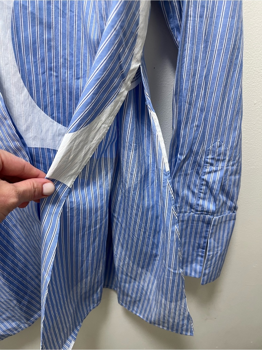 Stella McCartney Blue Stripe Abstract Print Shirt Sz 42/US 8 - Picture 7 of 12